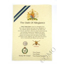 AAC Army Air Corps Oath Of Allegiance Certificate